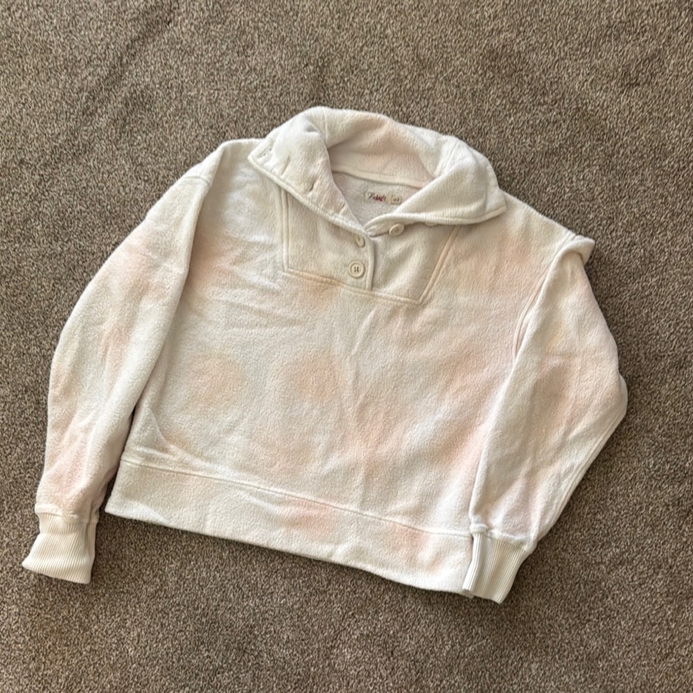 Faherty Subtle Tie Dye Button-Up Sweater